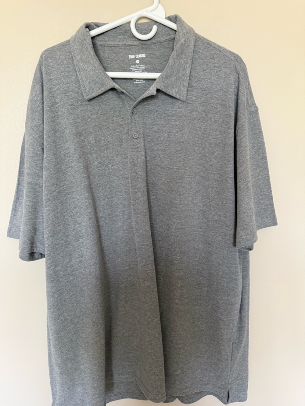 True Classic Men's Grey Polo Shirt